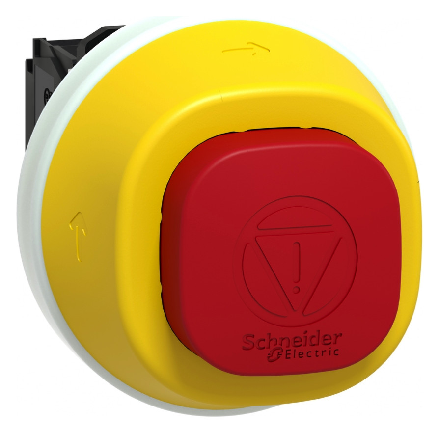 Not-Aus Taster EB IP66 Dreh 1S 1Ö m.Bel Ø22mm Einb Schraub