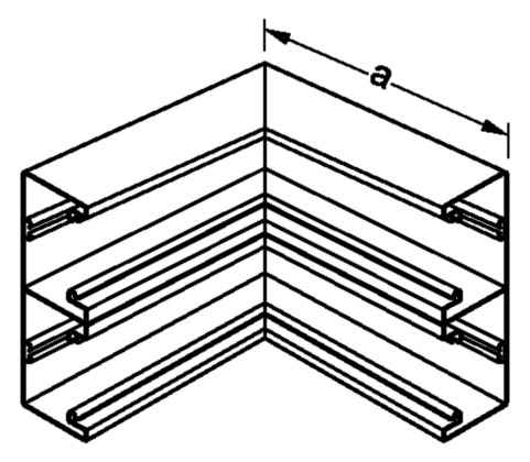 Inneneck GEB-K Kst UT 210x68mm lgr unbeh RAL7035