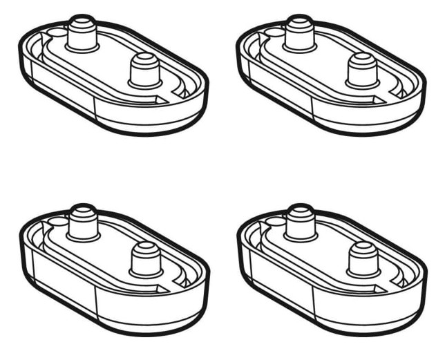 GE Set Ausgleichspuffer erhöht f. Sitzr. f. Geberit AquaClean 5000/5000plus