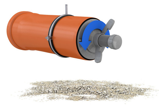 Crassus Schnellverschlussstopfen CSV 125, 118-142 mm, Länge 100 mm, EPDM/PVC