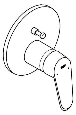 GROHE Fertigmontageset Eurodisc Cosmopolitan UP-Wannenarmatur, chrom