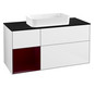 V&B Waschtisch-Unterschrank Finion 120x60,3x50,1cm, Regal links Peony, Glossy white lacquer