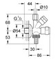 GROHE WAS-Kombi-Eckventil 1/2", chrom
