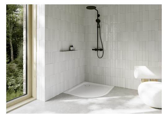 Duschwanne BetteCorner 5404 90x80x3,5cm, Glasur, calypso