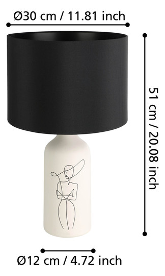 EGLO KERAMIK-Tischleuchte/1 E27    43824 