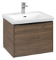 V&B Waschtisch-Unterschrank Subway 3.0 57,2x42,9x47,8cm, mit LED/Griff Volcano black, arizona oak