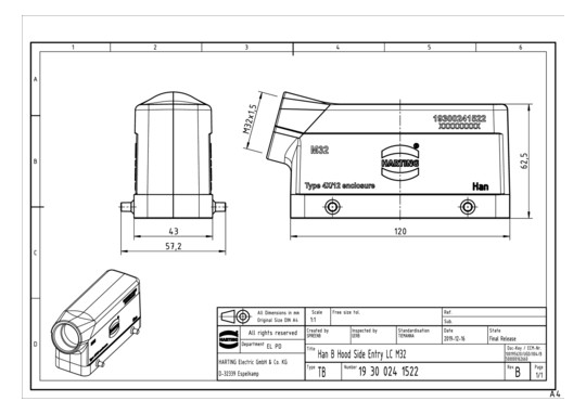 HART Tüllengehäuse M32       19300241522 