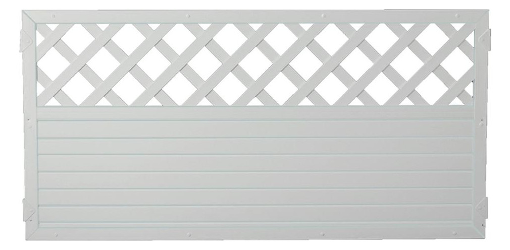 Bild LIGHTLINE KS-Zaun Ranki 180 x 90 cm Füll ung / Rahmen WEISS - n.a.-0