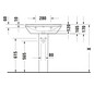 Duravit Waschtisch D-Neo 65 x 44 cm, ohne Hahnloch, weiß WonderGliss, Überlauf, Hahnlochbank, weiß