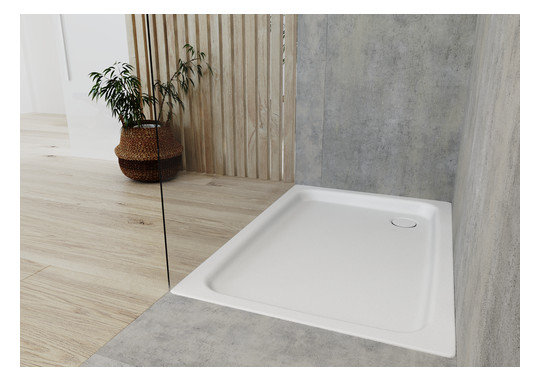 Kaldewei Duschwanne DUSCHPLAN 425-2 75x140cm, mit Träger, Vollantislip Perl-Effekt, pergamon