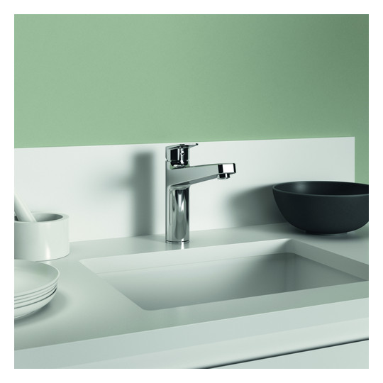 Ideal-Standard Spültisch-Einhebelmischer CeraPlan Ausladung 210mm, verchromt, hoch angesetzter Auslauf, BlueStart