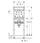 Geberit Waschtisch-Element Duofix BH 130 cm, für Wandarmatur, mit UP-Geruchsverschluss