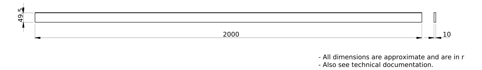 Sammelschiene 1200A fl 2000x50x10mm