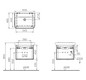 VitrA Bad Waschtisch-Möbel-Set Sento 63x48,5x52cm, 1 Vollauszug, fjordgrün matt, Dekor