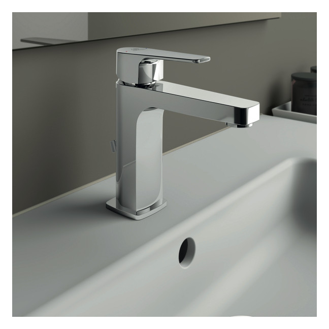 Ideal-Standard Waschtisch-Einhebelmischer Cerafine D Grande mit Metall-Ablaufgarnitur, chrom, Ausladung 120mm