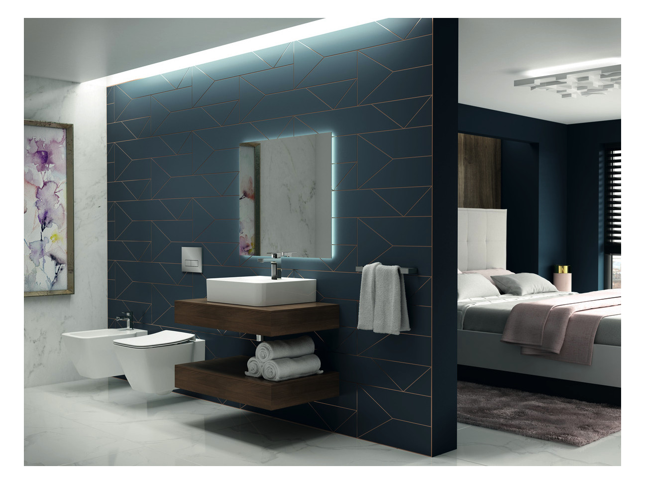 Ideal-Standard Waschtisch-Einhebelmischer Connect Air 5 l/min, Ausladung 112mm, mit Ablaufgarnitur, verchromt