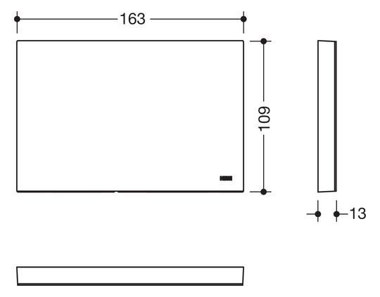 HEWI Abdeckung System 900 Platte Edelstahl verchromt, Polyamid signalweiß, für Montageplatte