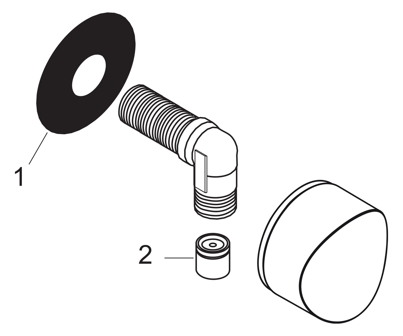 hansgrohe Wandanschluss Fixfit mit Rückflussverhinderer, polished gold optic