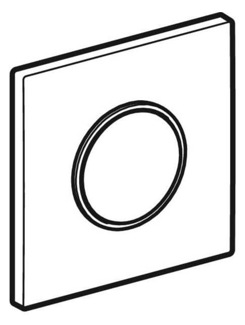 GE Typ 10 BetPl. für UR-Strg. pneum. Sp rund, hgl.verchr. / mattverchromt