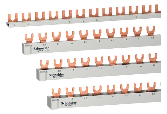 Phasenschiene 3ph 18mm Acti9 210mm 10qmm 63A Gabel Isoliert