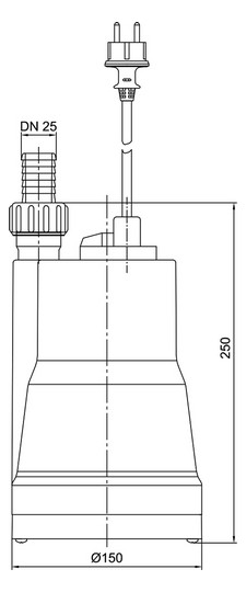 Zehnder-Pumpen Flachsaugpumpe FSP 330 Tauchpumpe, Edelstahl/Kunststoff