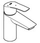 GROHE Waschtisch-Einhebelmischer Eurosmart 1/2", S-Size, mit Zugstangen-Ablaufgarnitur, Mittelstellung kalt, chrom