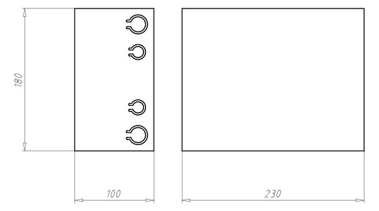 Leuchteneinbaugehäuse FlamoX Ø100mm Alu 150mm Geeignet für HV-Leuchten