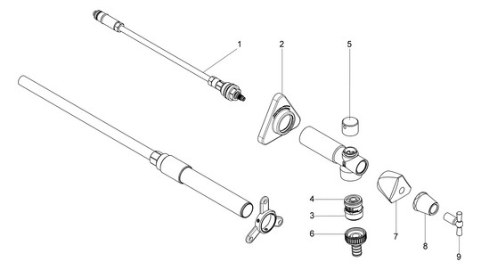 Schlösser Außenarmatur Frost-Tec 2813 230-460 mm, DN 15, Sanitärgriff, Steckschlüssel, chrom