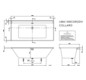 V&B Rechteck-Badewanne Collaro Duo 190x90cm, Einbauausführung Gold, stone white