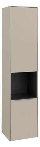 V&B Hochschrank Subway 3.0 40x171x36,2cm, Schanier rechts/Griff Aluminium glänzend, cashmere grey