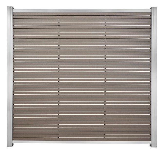 Bild HÖRVIG-Serie SILBER 180 x 180 cm, SCHOKOBRAUN inkl. Start-& Abschluss BPC-Steckz - n.a.-0