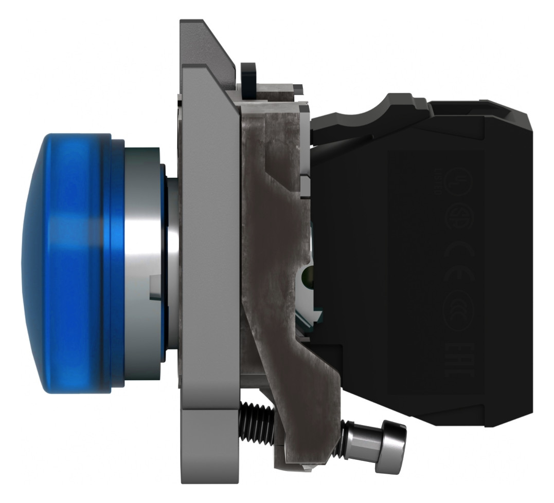Leuchtmelder komplett 1f LED UC rnd fl Ø22,5mm bl IP65