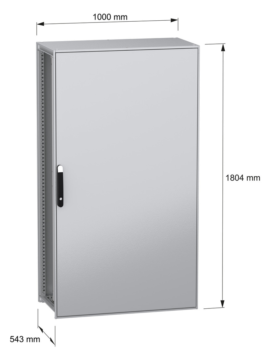 Standschrank ST IP55 B1000xH1800xT500mm m.MPL pulverbesch RAL7035 Koppelbar