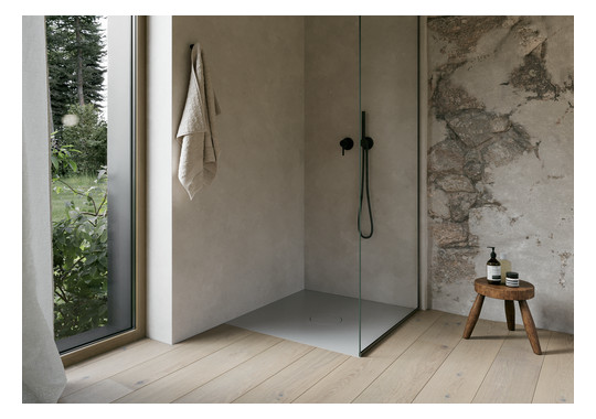 Bette Duschfliese Antirutsch Pro BetteAir 1000 x 1000 mm, dust, Rechteck, glasierter Titan-Stahl