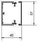 Leitungsführungskanal Kst 40x57x2000mm ver-ws LF-K unbeh hfr 1500qmm RAL9016