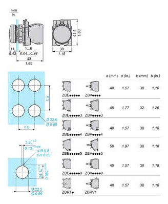 Leuchtmelder komplett 1f LED UC rnd hoch Ø22mm rt IP66