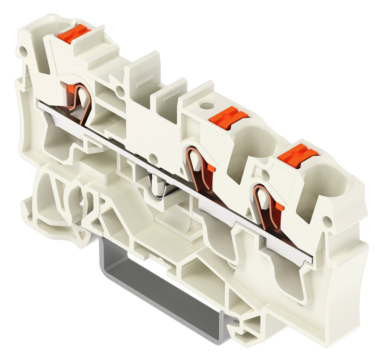 Reihenklemme 0,5-6qmm 1Etage 3kl lgr 32A TS35 Hutschiene TH35