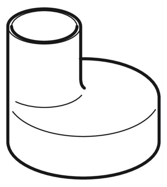 Geberit Reduktion PE DN 125/90, exzentrisch, kurz, PE-HD