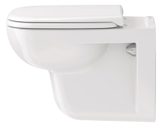 Duravit WC-Sitz D-Code Compact ohne Absenkautomatik, Scharniere Edelstahl, weiß
