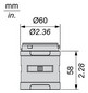 Akustikmelder Dauer/Pulston Ø60mm IP54 sw 24V/50Hz