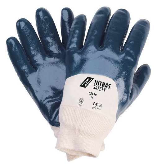 NITRAS-Nitrilhandschuh, blau mit Bund 03410 - Gr.10
