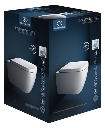 Ideal-Standard Wand-Tiefspül-WC-Paket i.life B spülrandlos, weiß