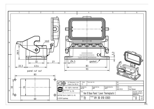 HART Anbaugehäuse            09300100303 