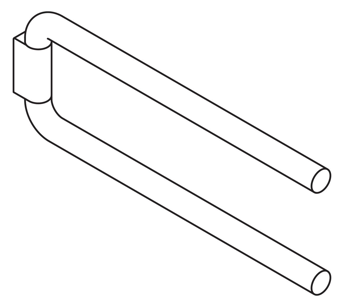 HEWI Handtuchhalter 477 445x160mm, 2-tlg., anthrazitgrau