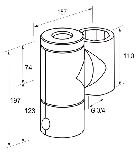 Pneumatex Schmutzabscheider Zeparo ZTMI 20, G 3/4, mit Magnetwirkung und Isolierung, DIRT