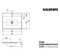 Kaldewei Einbau-Waschtisch PURO 3152, 90 x 46 cm, cool grey 30 Perl-Effekt, mit Überlauf, 1 Hahnloch