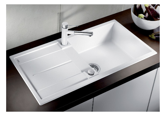 Blanco Spüle METRA XL 6 S SILGRANIT 100 x 50 cm, schwarz, reversibel, mit Ablauffernbedienung