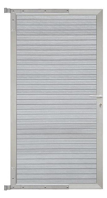 Bild WAREN-Tor-Komplettset 90 x 173 cm, Rahme n silber Füllung smoke white - n.a.-0