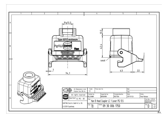 HART Kupplungsgehäuse        09300061750 