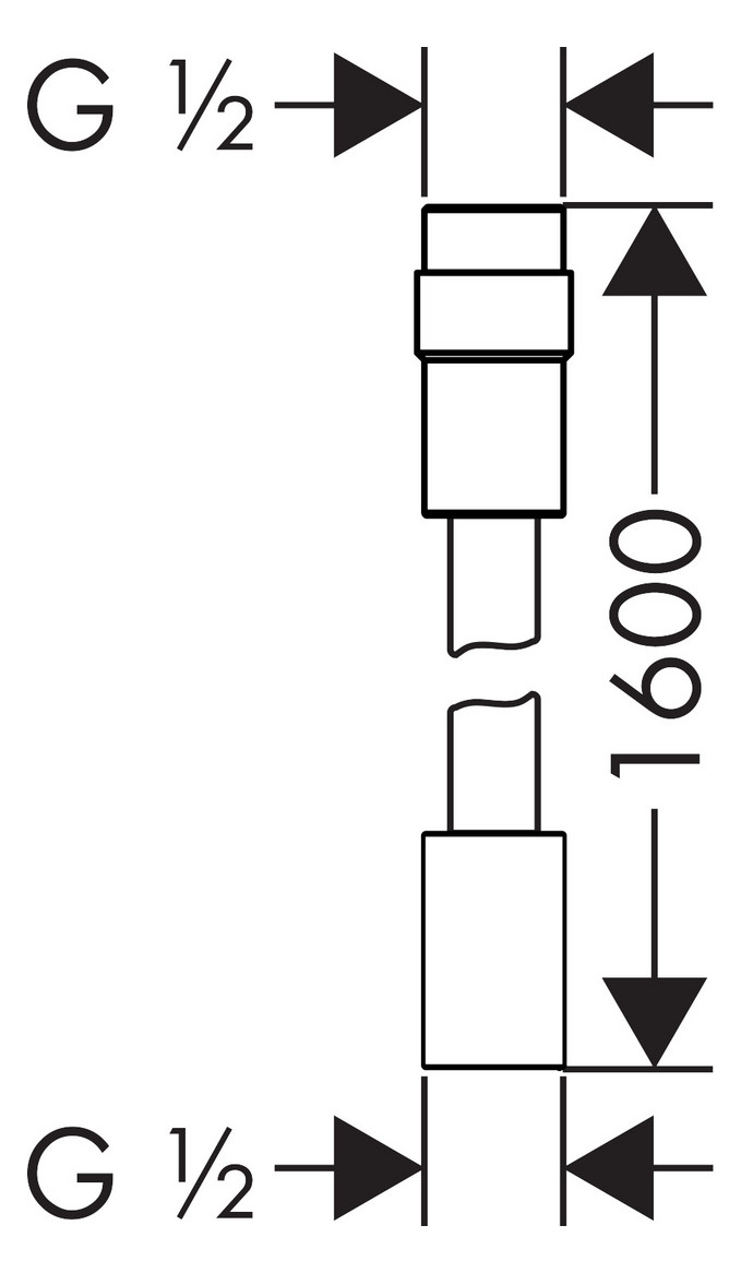 hansgrohe Brauseschlauch Axor 1600 mm, brushed red gold